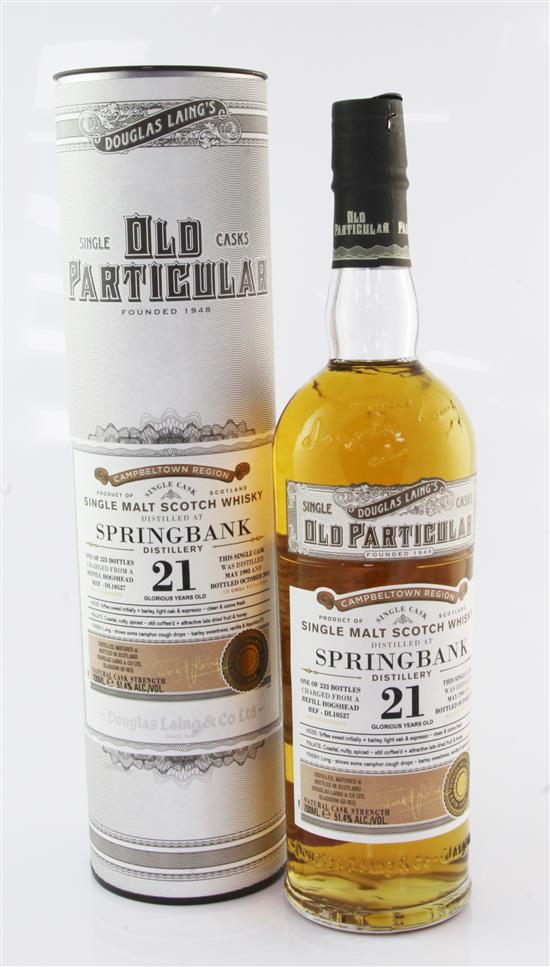 Six bottles of Springbank 21 years old,